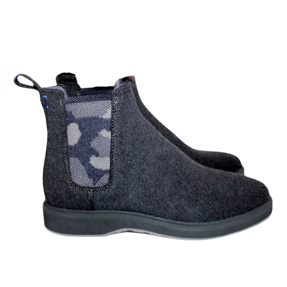 NWOT Rothy's The Merino Chelsea Boot, Granite Black With Camouflage Size 8 (Men) - Picture 4 of 14
